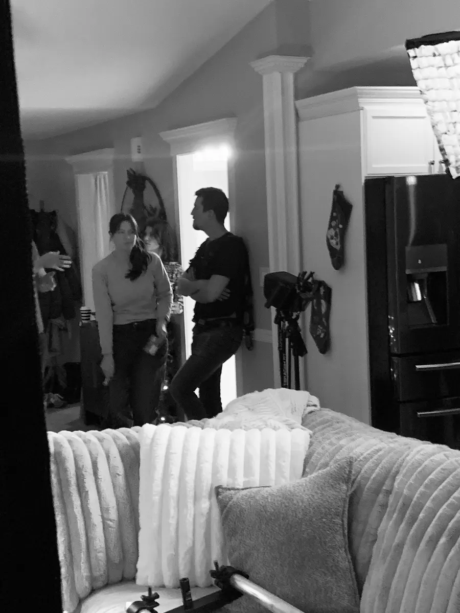 James Alton on set during The Letter.